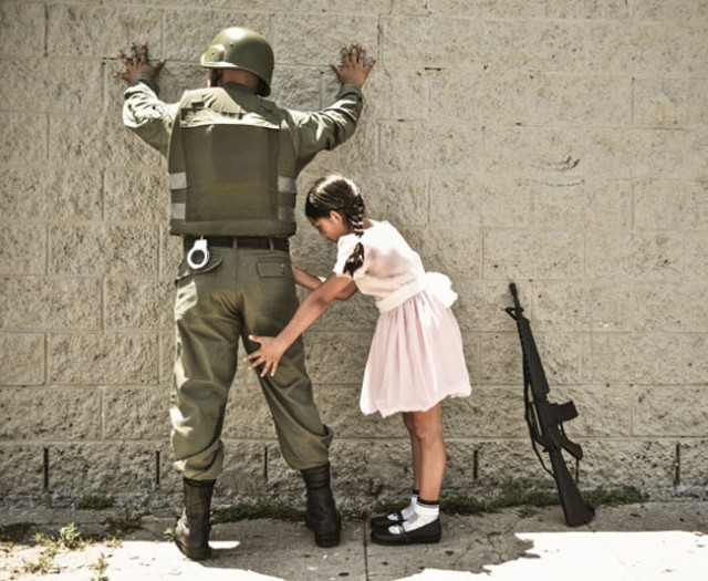soldier arrested by girl