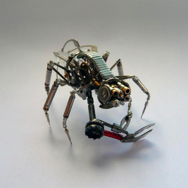 insect made from watch parts