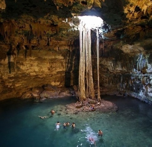 The cenotes of the Yucatan such as Cenote Samula Valladolid